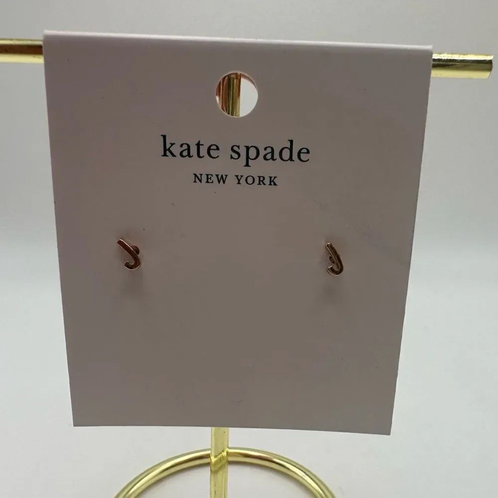 Kate Spade Mini Initial J Studs - Rose Gold